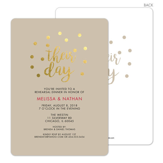 Latte Their Day Confetti Dot Invitations